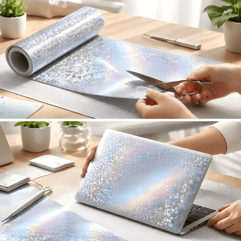VINILOS ADHESIVOS DE CORTE HOLOGRAFICOS 30 CMS X 5 MTS - 3