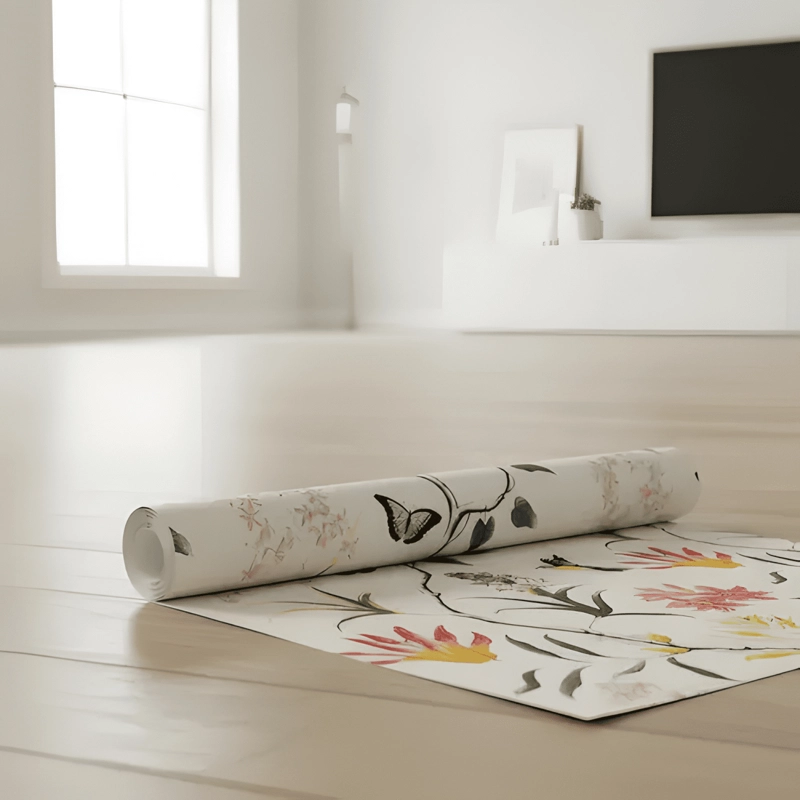 ROLLO VINILO ADHESIVO 10M 60CM DISEÑO AVES BLANCO #1 - 3