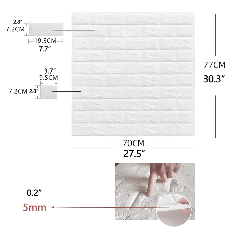 10 PEGATINAS DE PARED DE ESPUMA 3D DE SOLO COLOR #3 - 1