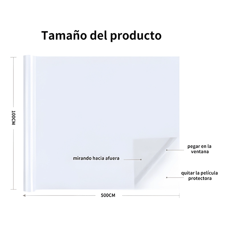 EMPAVONADO PARA VIDRIOS PRIVACIDAD OPACO FILM 1M*5M BLANCO - 3