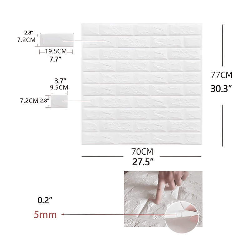 10 PEGATINAS DE PARED DE ESPUMA 3D DE UN SOLO COLOR #1 - 1