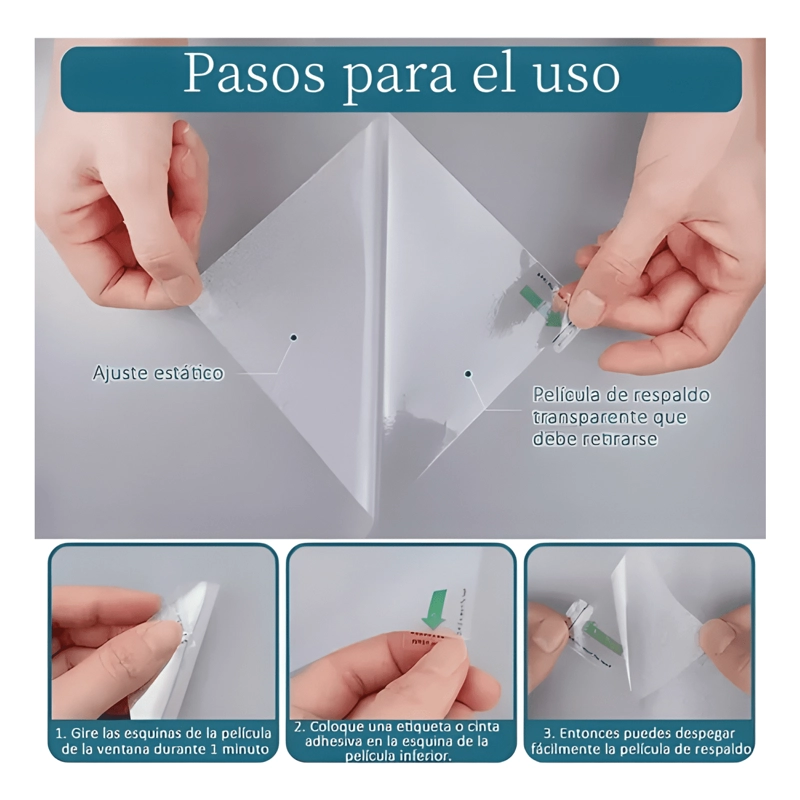 EMPAVONADO PARA VIDRIOS PRIVACIDAD OPACO FILM 60CM*5M #1 - 3