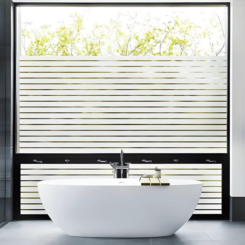 ROLLO VINILO VENTANA VIDRIO 2MTX50CM 3D RAYAS BLANCAS - 1