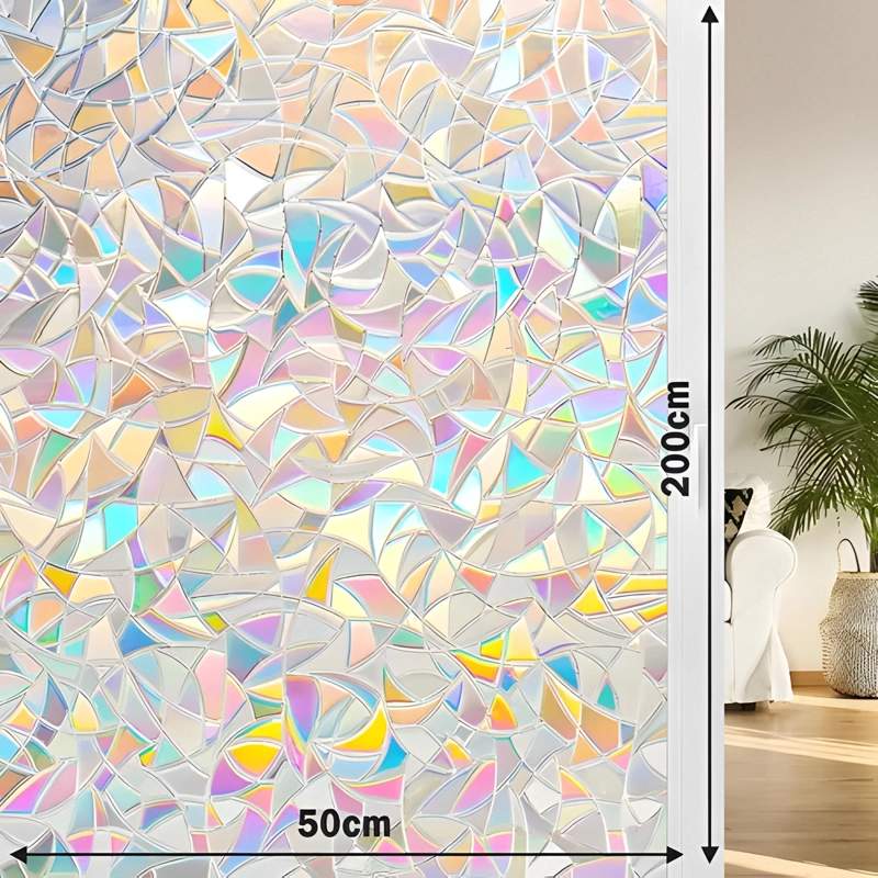 ROLLO VINILO VENTANA VIDRIO 2MTX50CM 3D LUNA COLORES #1 - 1