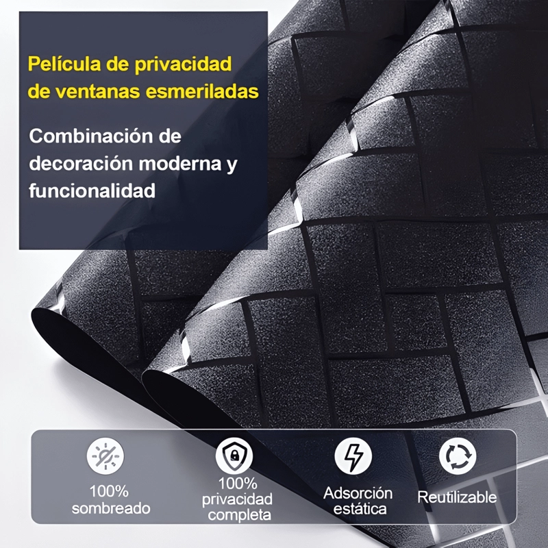 EMPAVONADO PARA VIDRIOS PRIVACIDAD OPACO FILM 45CM*10M - 2