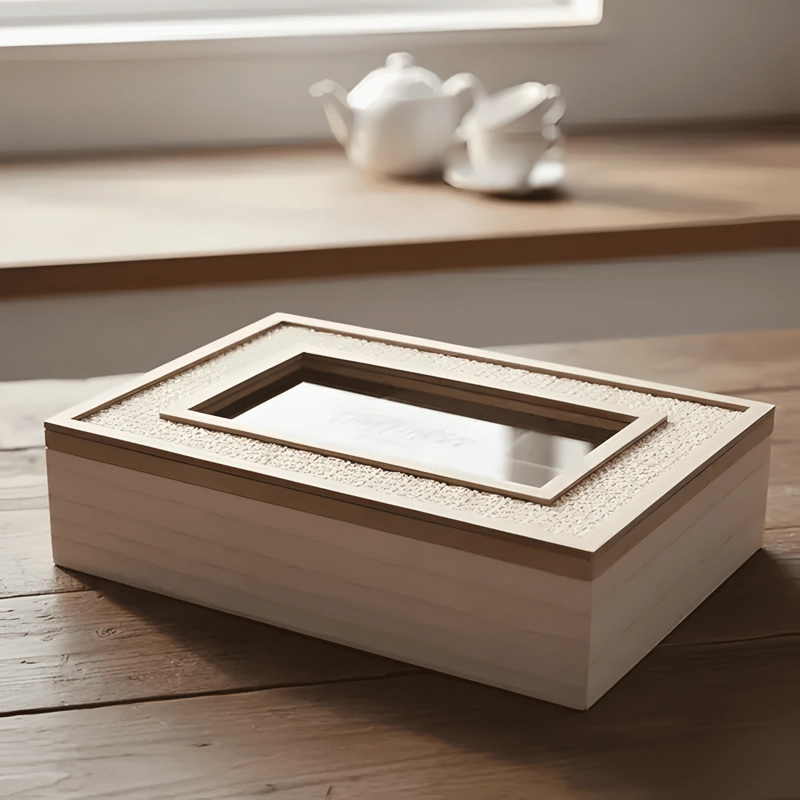 CAJA PORTA TE  DE MADERA 6 DIVISIONES #5 - 3