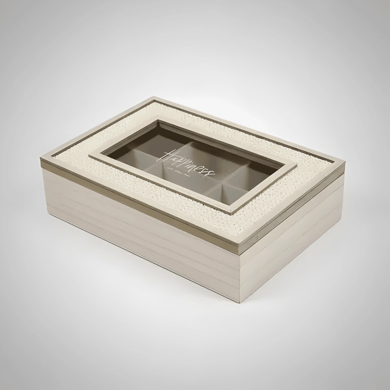 CAJA PORTA TE  DE MADERA 6 DIVISIONES #5 - 4