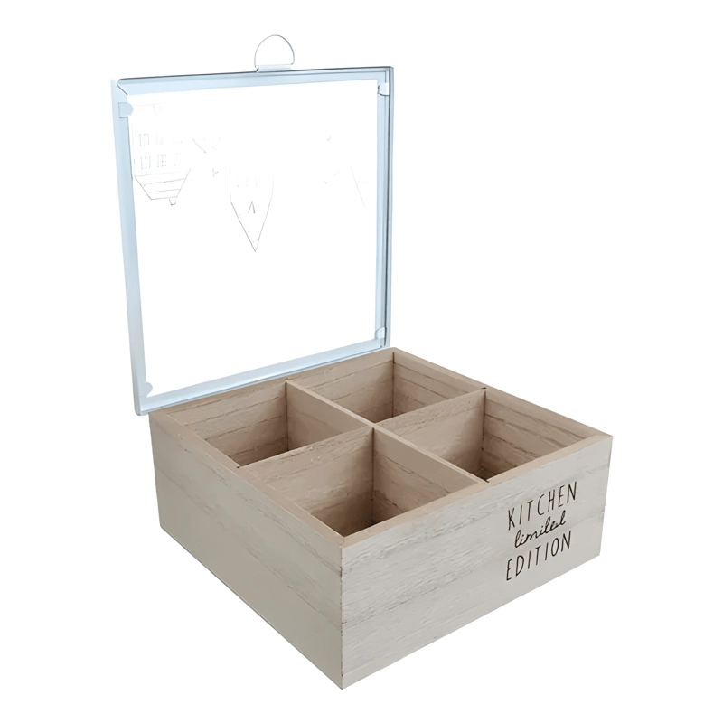CAJA DE TE  CITY LOVE 4 DIVISIONES 17X17X8CM - 1