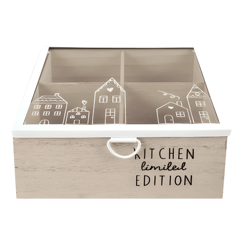 CAJA DE TE  CITY LOVE 4 DIVISIONES 17X17X8CM - 2