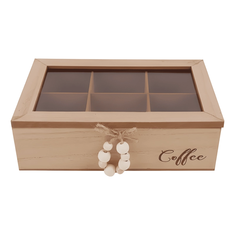 CAJA DE TE  COFFE ELEGANTE 23X7X15CM - 1