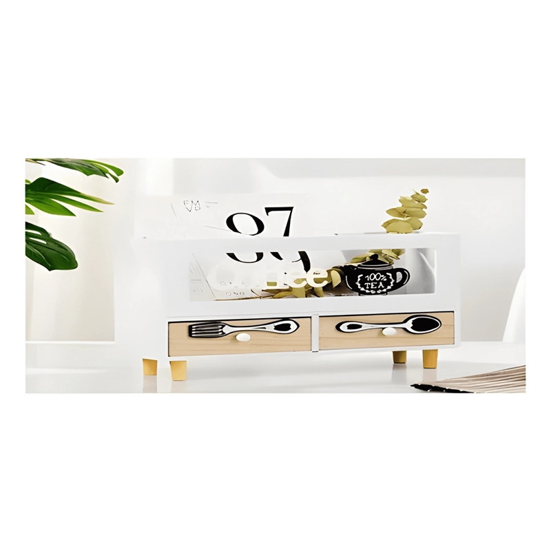 ORGANIZADOR DE CAFE  MADERA 4 CAJONES TE  CAPSULAS UTENSILIOS - 3