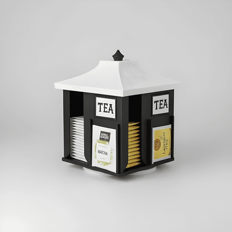 CAJA DE TE  DISPENSADOR GIRATORIO DISEÑO JAPONE S DECORATIVA - 2