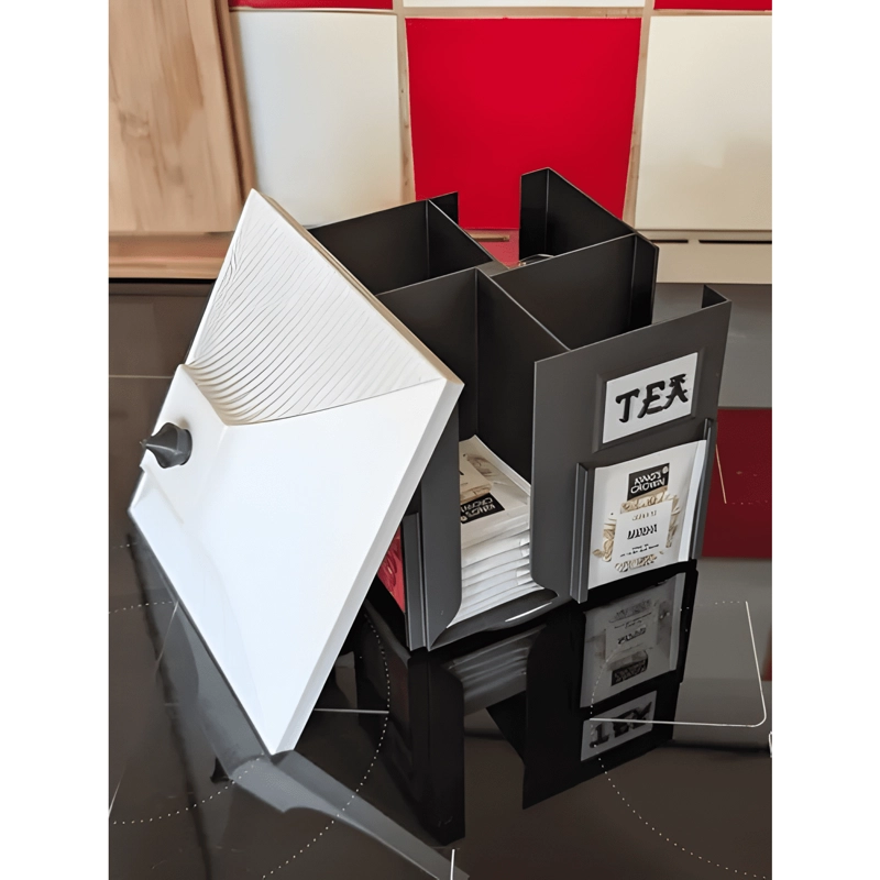 CAJA DE TE  DISPENSADOR GIRATORIO DISEÑO JAPONE S DECORATIVA - 3