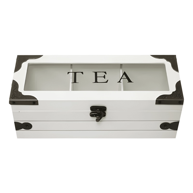 CAJA DE TE  3 DIVISIONES TAPA CON DISEÑO DECORATIVA DECO - 3