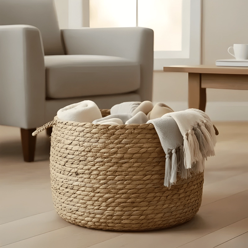 CANASTO VGO CAN9048 CON MANIJAS 38X32X24 CM BEIGE - 3