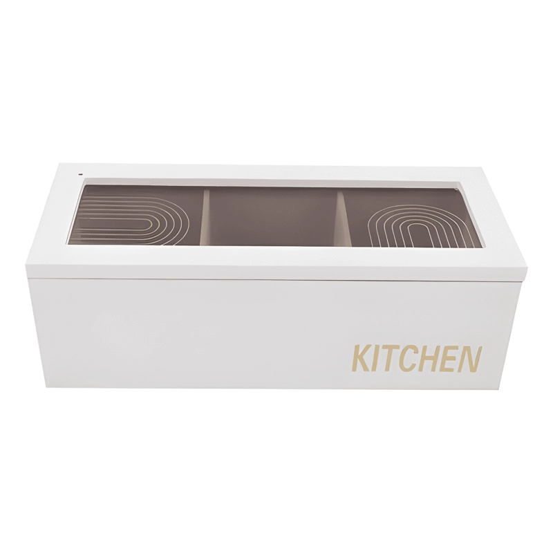 CAJA DE TE  KITCHEN 24X8X10CM BLANCO - 1