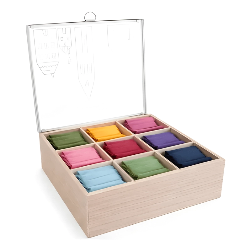 CAJA DE TE  CITY LOVE 9 DIVISIONES 24X24X7CM - 1
