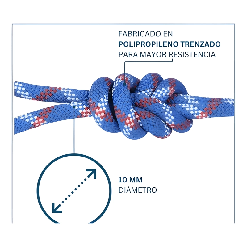CORDEL CUERDA PERLON TRENZADO ALTA RESISTENCIA 14 MM 100 M - 3