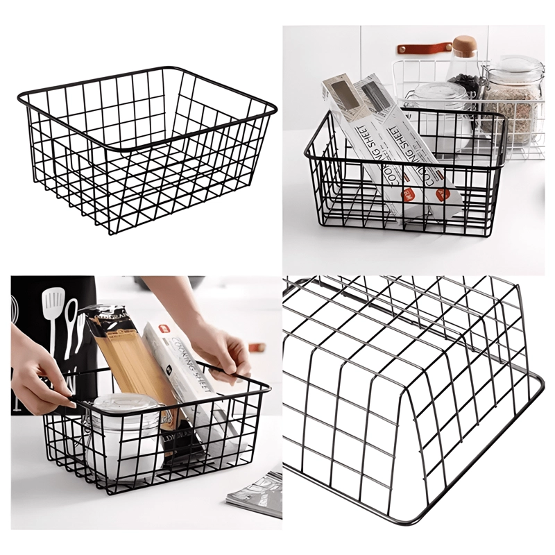 CESTA METALICA ORGANIZADORA DE ESTANTES O REPISAS - 1