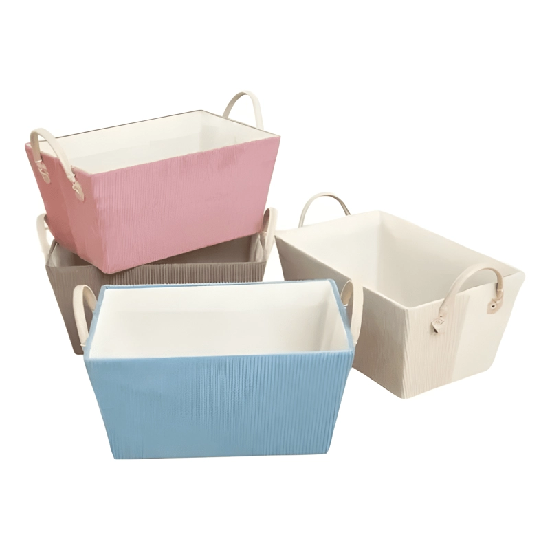 SET 2 CESTAS ORGANIZADORAS CANASTAS 31X16X21 CM - 4