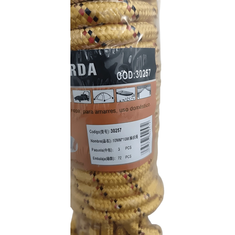 CUERDA CORDEL AMARRA SOGA POLIPROPILENO 10MM X 10 METROS #3 - 1