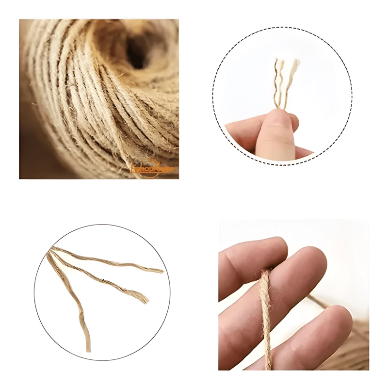 CUERDA CAÑAMO YUTE SOGA ARTESANIAS 300 M 3 MM BEIGE - 1