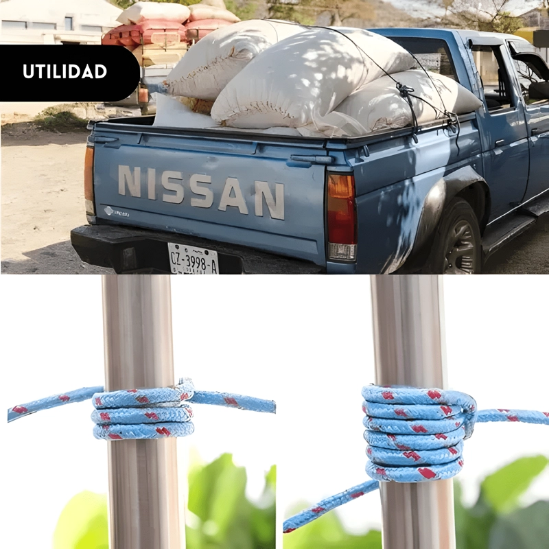 CUERDA TRENZADA CORDEL AMARRA SOGA MULTIUSO 10MM X 15 M #3 - 1