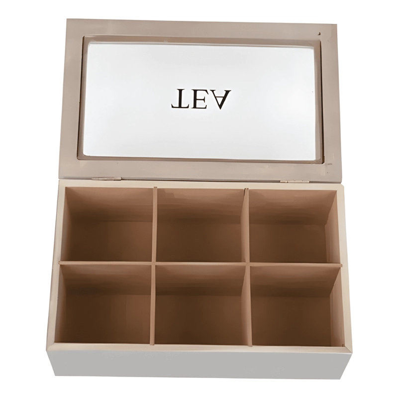 CAJA PARA ALMACENAR BOLSAS DE TE  6 COMPARTIMIENTOS - 1