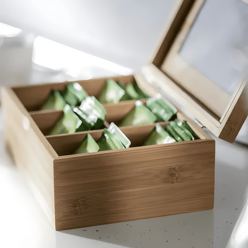 CAJA PORTA TE  BAMBU 6 DIVISIONES AFJ - 1