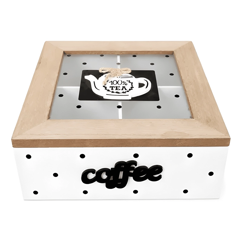 ORGANIZADOR PARA BOLSAS DE TE  4 DIVISIONES DECORATIVO - 2