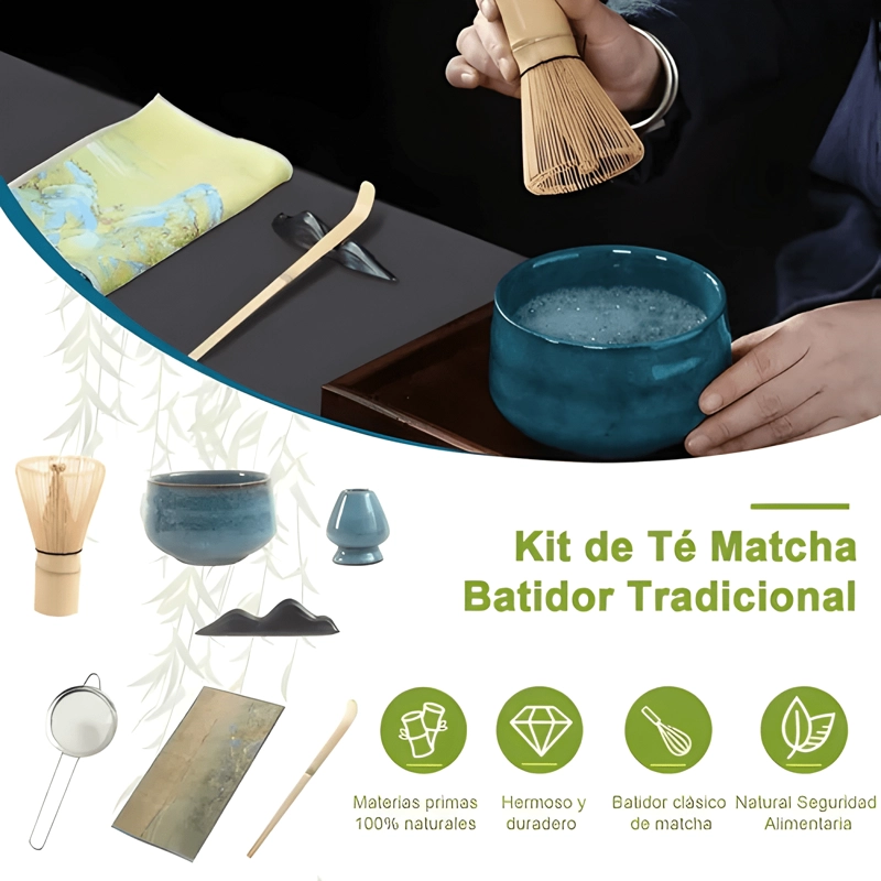 JUEGO DE TE  MATCHA JAPONE S SET CON BATIDOR Y TAZON #5 - 2