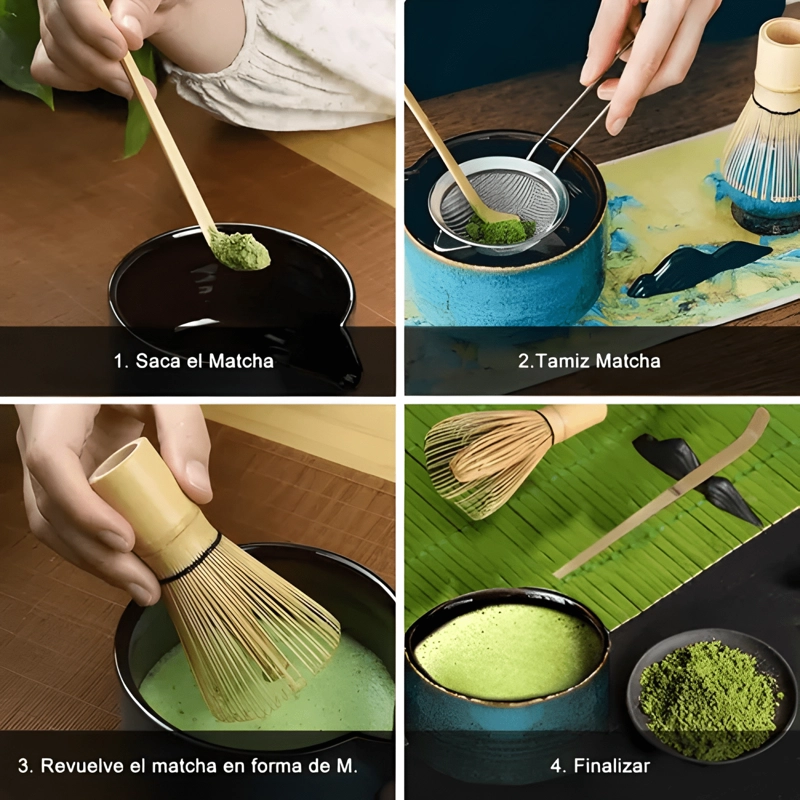 JUEGO DE TE  MATCHA JAPONE S SET CON BATIDOR Y TAZON #5 - 4