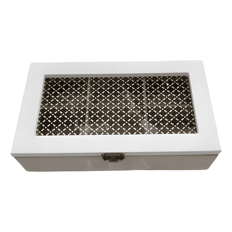 CAJA DE MADERA CON DIVISIONES PARA TE  24X14X6 CM - 3