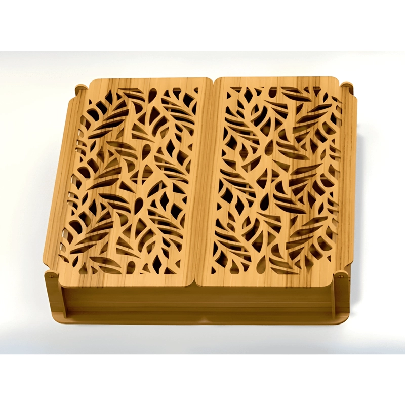 CAJA DE MADERA DE 6 DIVISIONES PARA TE  Y CAFE  CON TAPA - 2