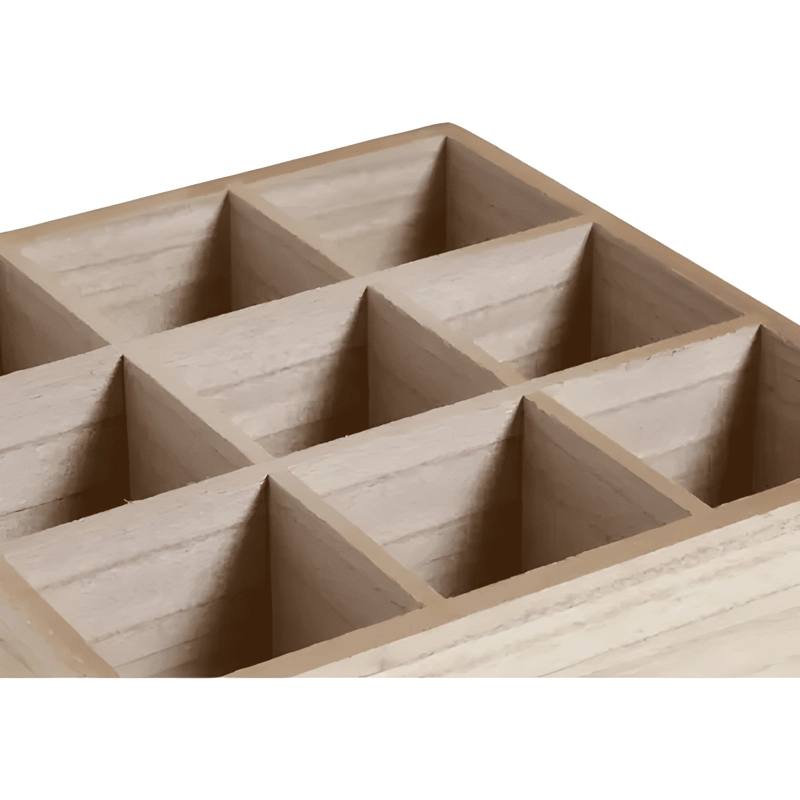 CAJA DE TE  9 DIVISIONES TAPA CON DISEÑO DECORATIVA MADERA - 4