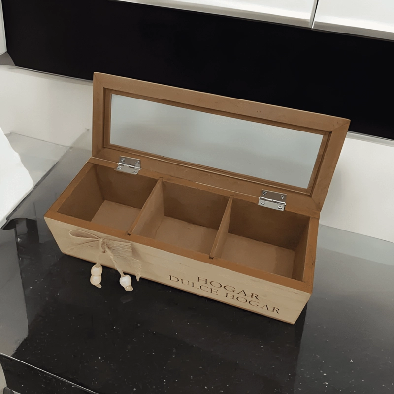 CAJA DE TE  CON 3 DIVISIONES - 1