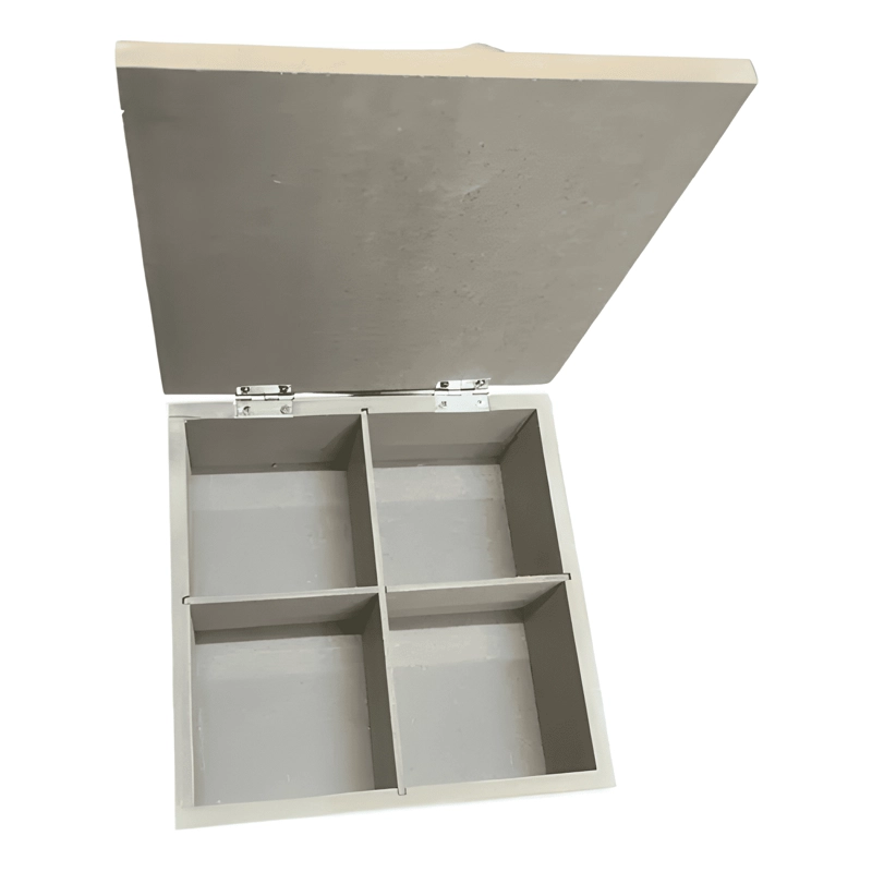 CAJA ORGANIZADORA DE TE  MADERA AMPLIA 4 COMPARTIMIENTOS - 1