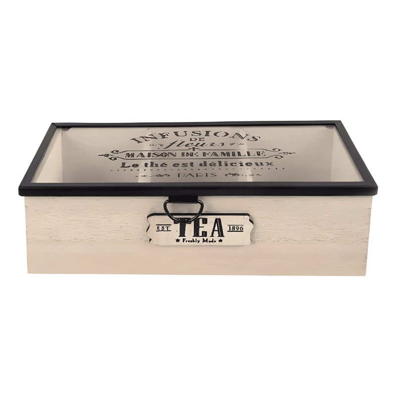 CAJA DE TE  INFUSION 3 DIVISIONES 24X8X9CM - 1