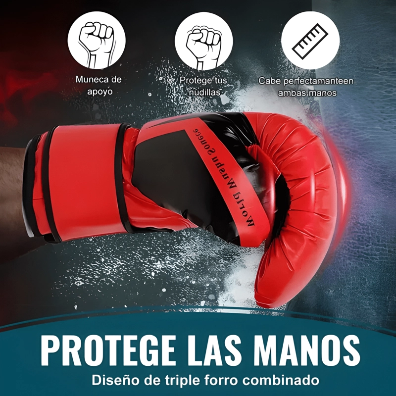 GUANTES DE BOXEO COMPETICION VELCRO ADULTOS 10 OZ - 1