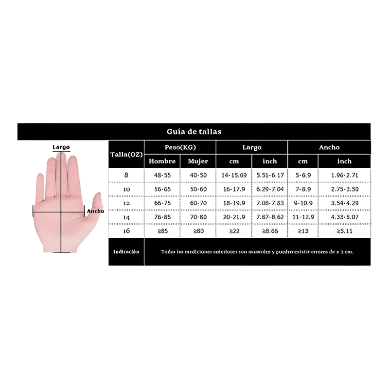 GUANTES DE BOXEO COMPETICION VELCRO ADULTOS 10 OZ - 2