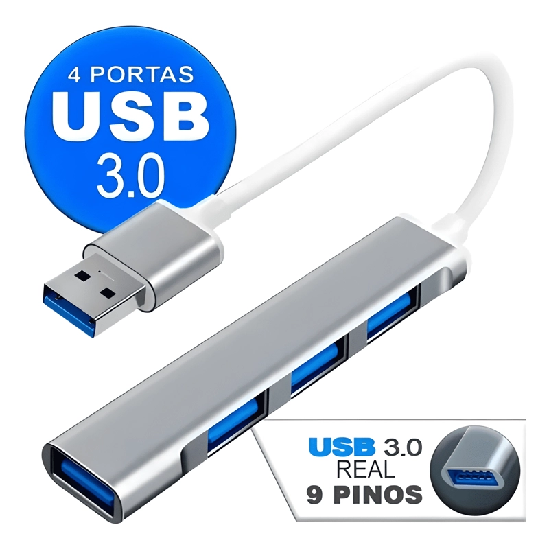 ADAPTADOR HUB USB 3.0 4 PUERTOS ULTRA SLIM CONECTOR USB-A #2 - 1