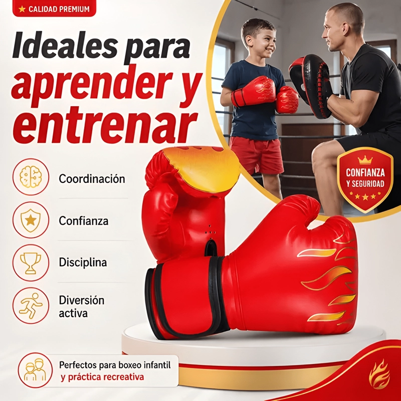 GUANTES DE BOXEO PARA ENTRENAMIENTO DE NIÑOS - 3