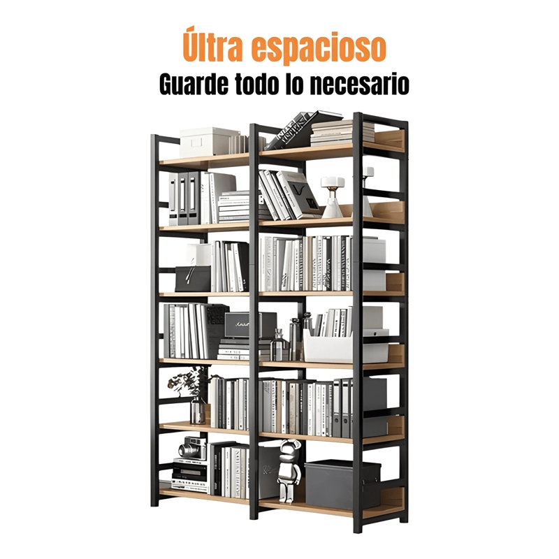 ESTANTE LIBRERO REPISAS 6 NIVELES LUBABYCAS 174CM CAFE - 1