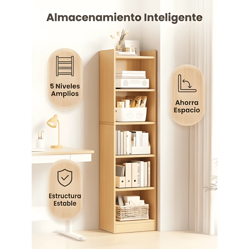 ESTANTE LIBRERO 5 NIVELES ALTURA 152CM - 2