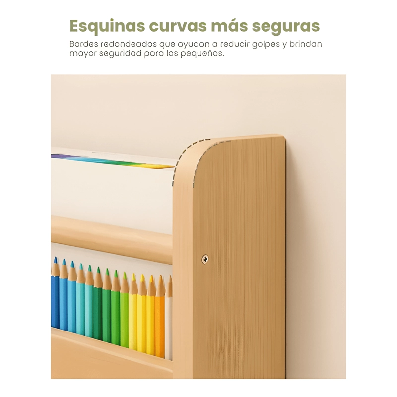LIBRERO ORGANIZADOR INFANTIL MADERA 4 NIVELES 120X80X10CM #1 - 3