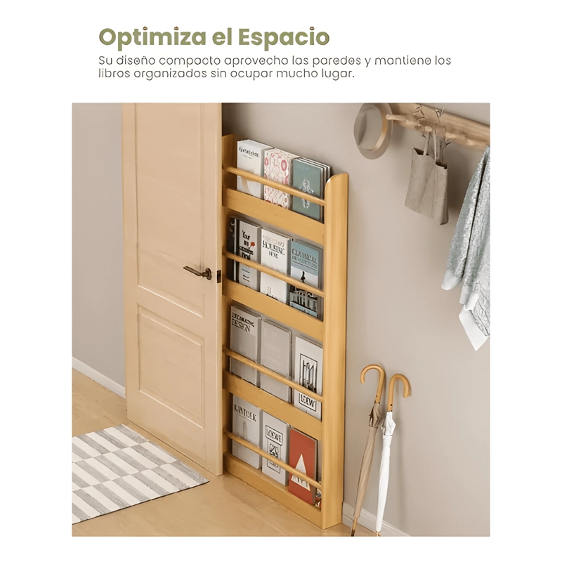 LIBRERO ORGANIZADOR INFANTIL MADERA 4 NIVELES 120X80X10CM #1 - 4