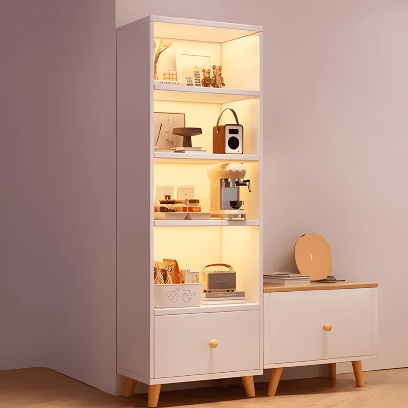 ESTANTE LIBRERO HOGAR ORGANIZADOR 30X50X180CM BLANCO - 1