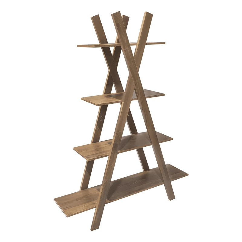 ESTANTE LIBRERO TRIANGULAR TOP LIVING ULUAN RUSTICO - 1