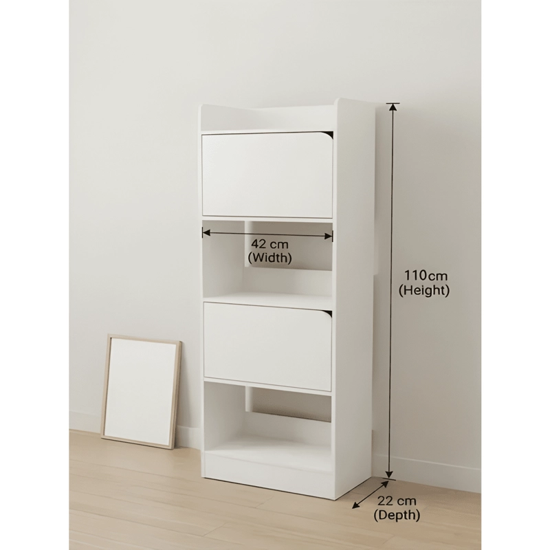 LIBRERO ESTANTERIA 5 NIVELES 2 PUERTAS 42X22X110CM - 1
