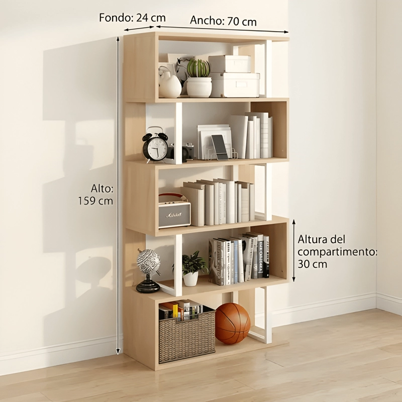 ORGANIZADOR REPISA ESTANTE LIVING 70X24X159CM MARRON CLARO - 2